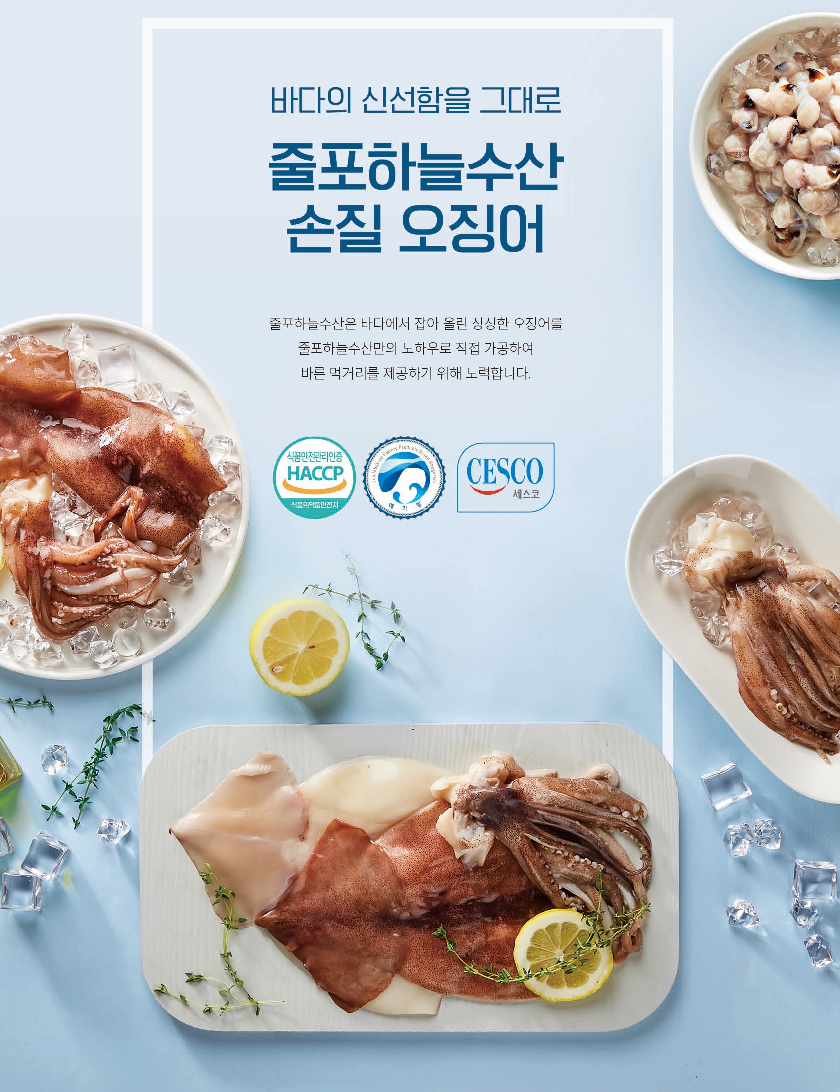 [해가람][줄포하늘수산] 국내산 손질오징어 골라담기